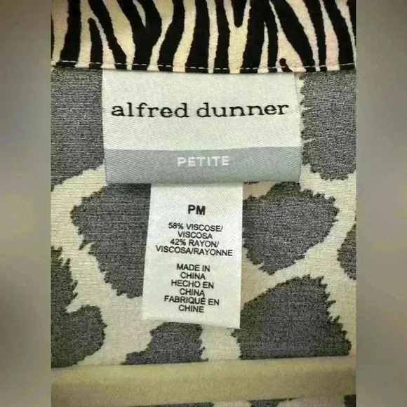 Alfred Dunner Women's Mixed Animal Print
Button Down Shirt PM - Picture 5 of 5